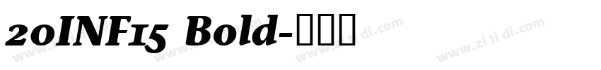 20INF15 Bold字体转换